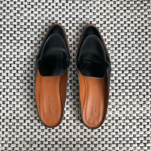 Everlane Modern Loafer Mule Buffed Black 8 - Picture 6 of 13